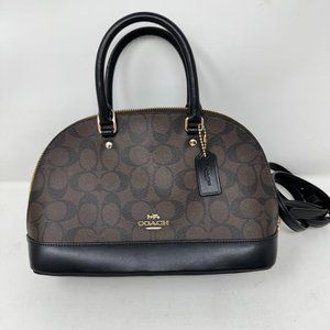 Coach F27583 - IM / Brown / Black - Signature Mini Sierra Crossbody & Handbag